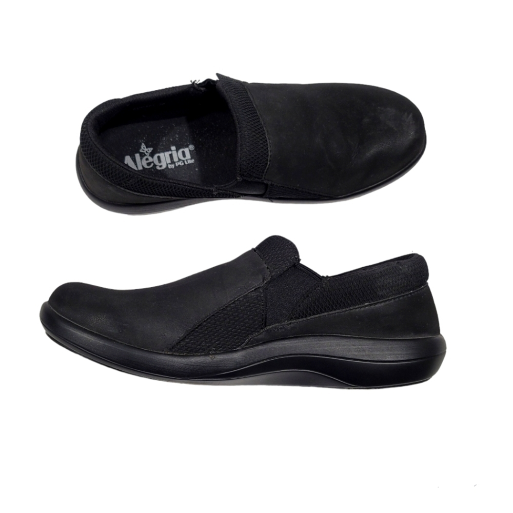 Alegria Duette Slip On Black Shoes Size 38